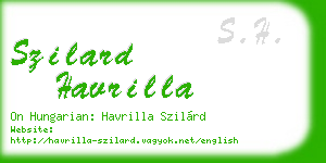 szilard havrilla business card